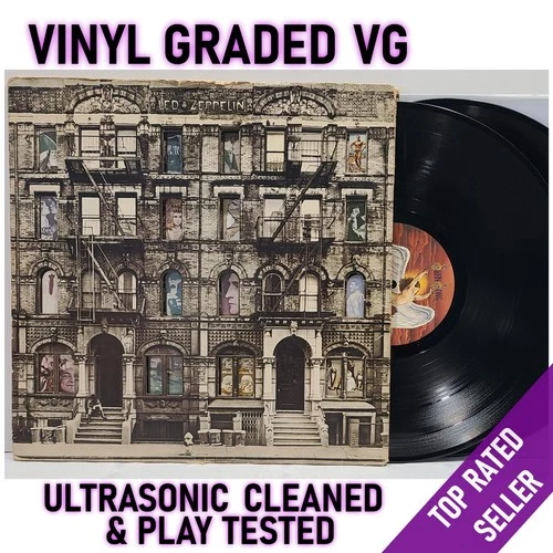 Led Zeppelin Physical Graffiti 2 LP Swan Song 1975 VG Vinyl Presswell Die Cut OG