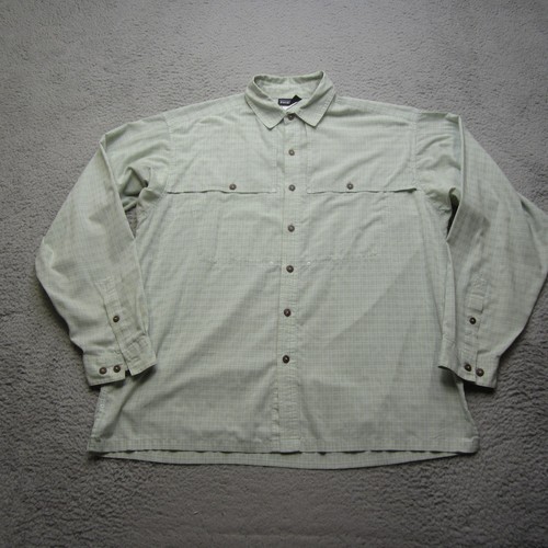 Patagonia Shirt Mens Large Plaid Button Up Long Sleeve Organic Cotton Hiking