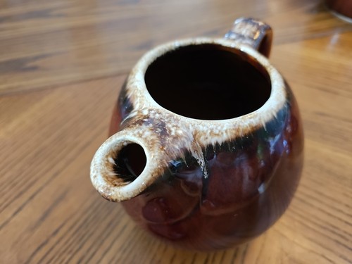 Vintage USA Made Hull Pottery Brown Drip Glaze Oven Proof Teapot - Picture 7 of 14
