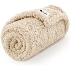 Premium Fleece Pet Blanket for Small and Medium Dogs Puppy Soft Sherpa Calming C
