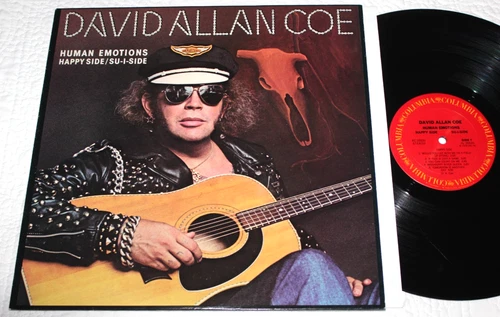 DAVID ALLAN COE - Human Emotions : Happy Side / Su-i-Side (1978 U.S. Vinyl LP)
