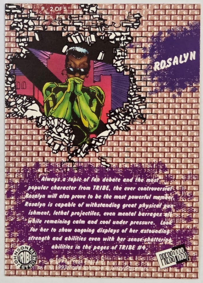 1993 Press Pass Johnson Stroman Tribe Prism Foil Chase Card # P-2 Rosalyn