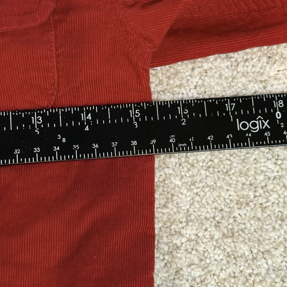 Camisa Hartstrings Niños Talla 7 Pana Roja Abotonada Manga Larga 100% Algodón Foto 4 de 4