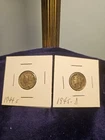 TWO (2) MERCURY DIMES 1944 S & 1945 D IN NICE CONDITION