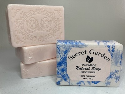 Jabon de Agua de Rosas Hidrata y Revitaliza Anti-Edad Piel Opaca Cansada 100g