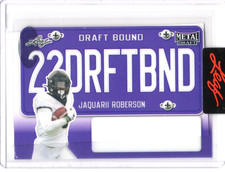 Leaf Metal Draft JAQUARII ROBERSON 1 of 1 Pre Production Proof Draft Bound card