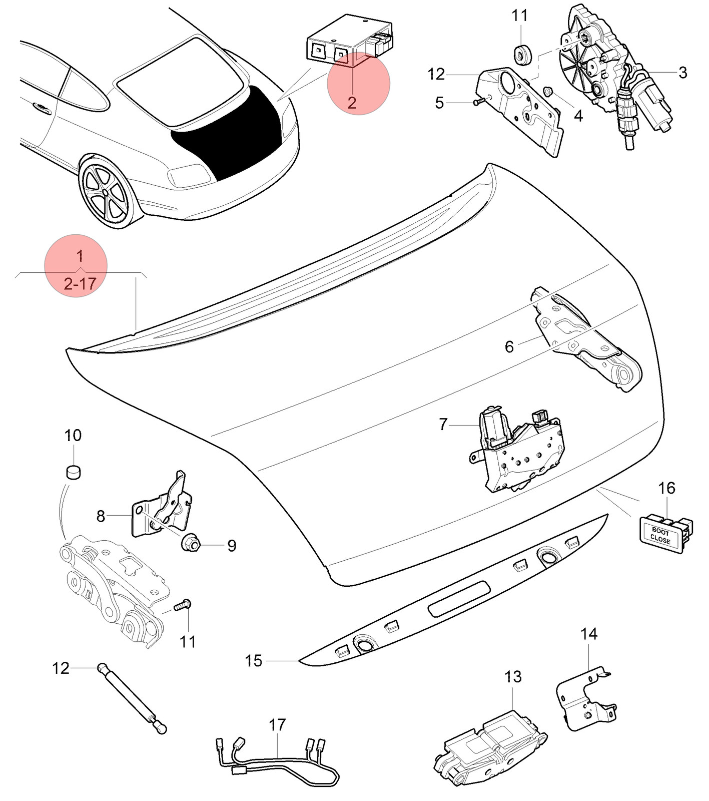 Bentley Continental GT 2012-2017 Trunk control module