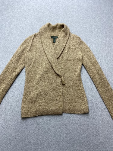 Lauren Jeans Co Sweater Womens Small Shawl Collar Toggle Button Cardigan Knit - Picture 4 of 14