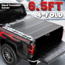 4-Fold 6.5FT Hard Truck Bed Half Low-Profile Tonneau Cover For 2021-24 Ford F150