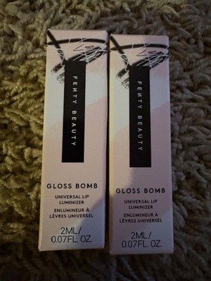 Lot of 2 Fenty Beauty Gloss Bomb Universal Lip Luminizer 08 Riri .07 oz