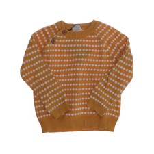 Alana, Strickpullover, Größe: 80, Gelb/Weiß, Baumwolle, Gepunktet #jiB