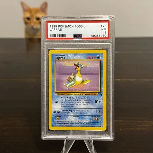 Pokemon TCG Lapras 25/62 Fossil (1999) PSA 7 Rare Regular Unlimited English
