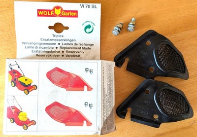 WOLF Rasenmäher Triplex-Messerklingen Vi 70 SL 2 Stück Ersatzmesser-Klingen, OVP