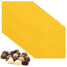 200 Pcs Candy Foil Wrapper, 4.7 x 4.7" Chocolate Wrapper, Gold (Orange Peel)