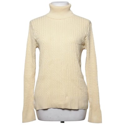 Croft&Barrow, Rollkragenpullover, Größe: M, Beige, Baumwolle, Einfarbig #Y2t