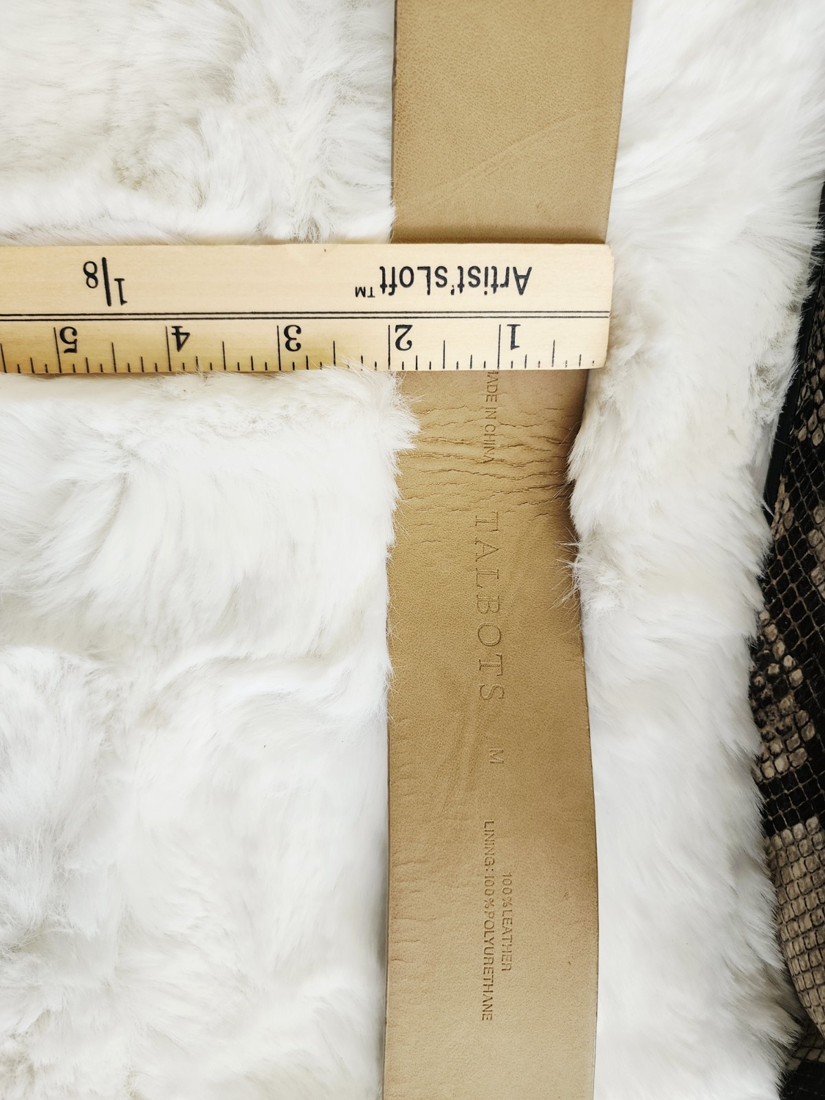 Talbots Python Snakeskin Leather Tan Work Handbag… - image 8