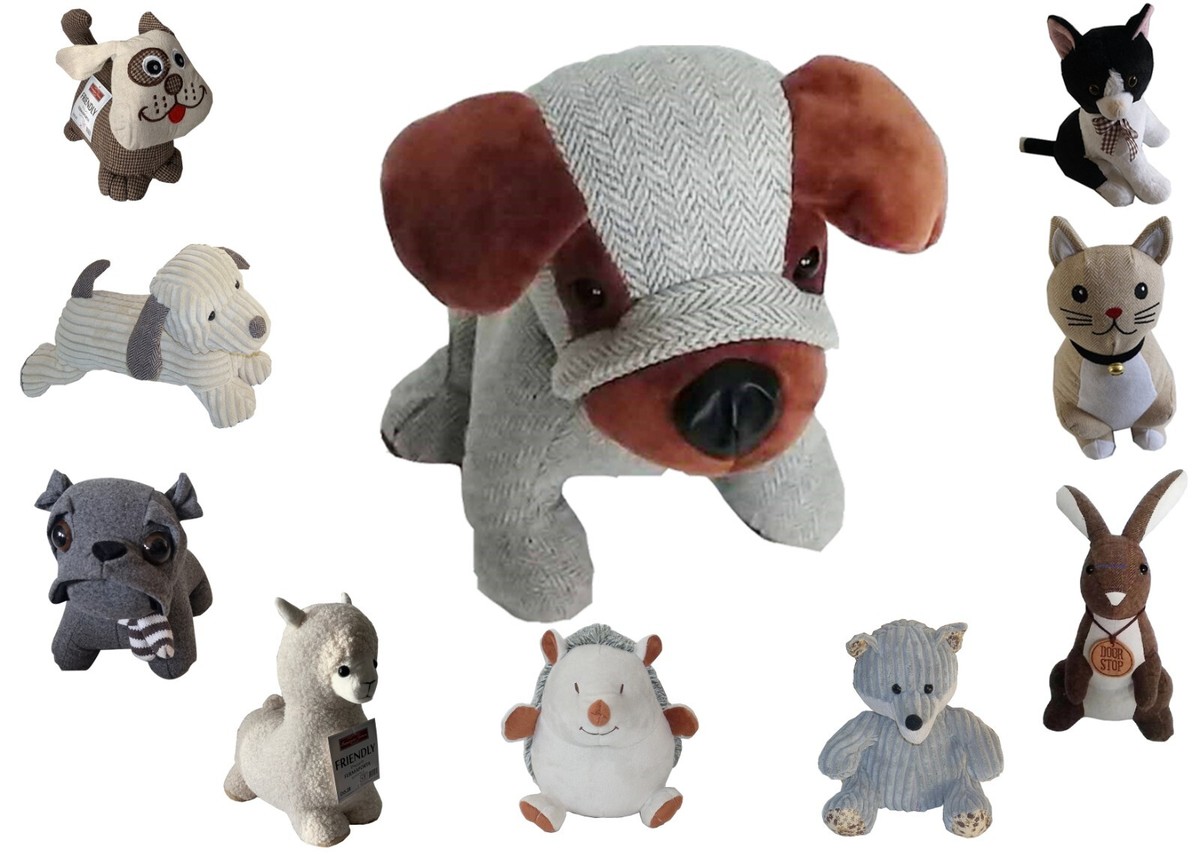 Fermaporta A Forma Di Cane Terrier - Pesante 1.5kg In Stoffa, Decorativo E Funzionale Per Casa - Foto 5