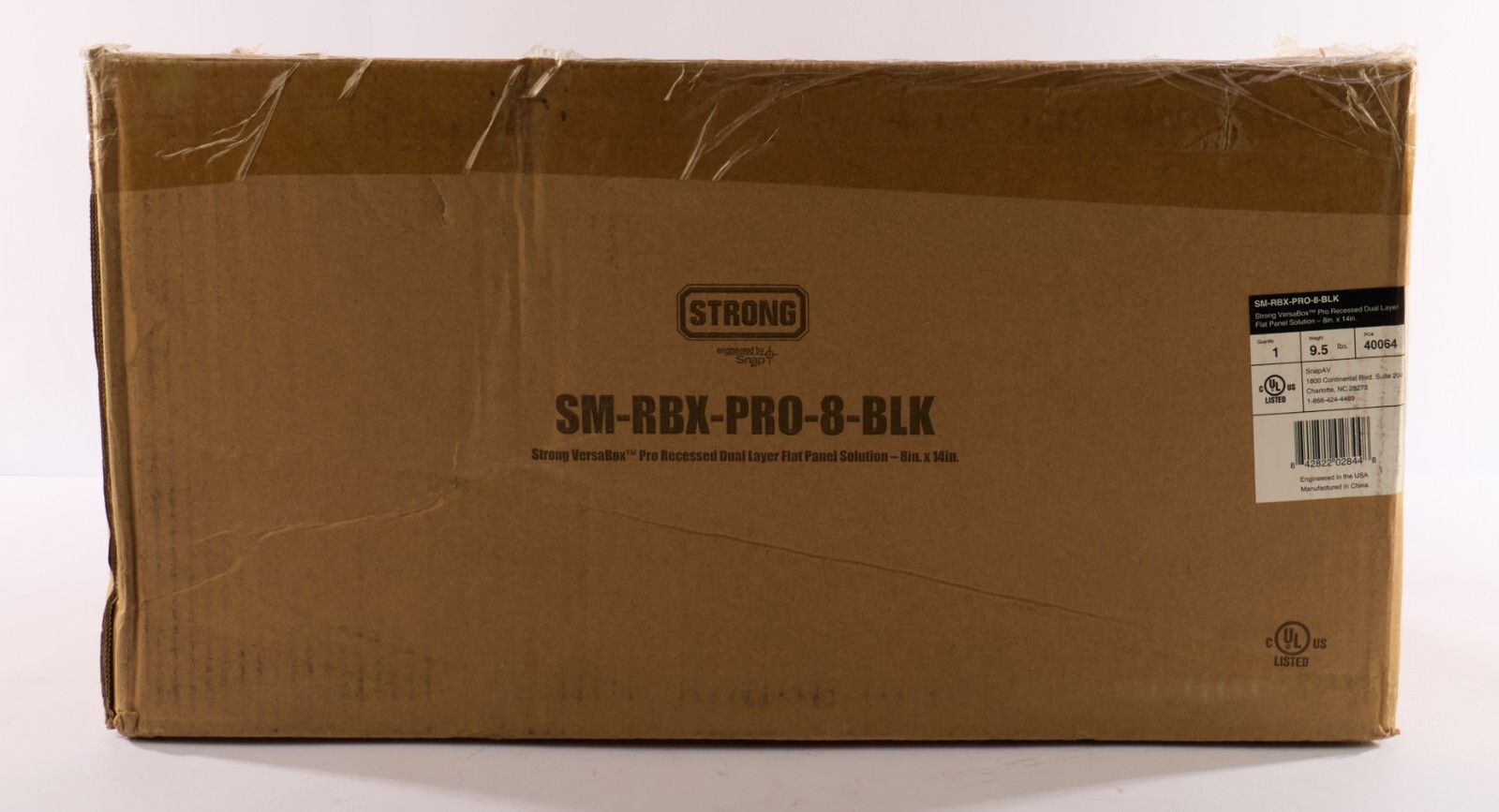 Strong VersaBox Pro Recessed Dual Layer Flat Panel Solution SM-RBX-PRO-8-BLK