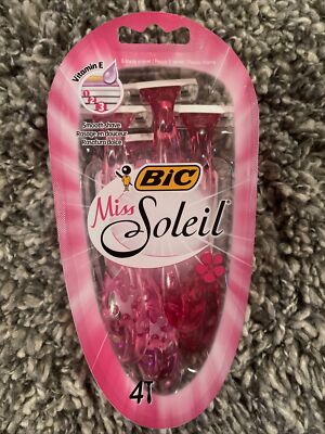 Bic Miss SOLEIL Razor- 3 Packs 4 Razor Each ( 12 razor Total) SEALED
