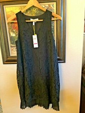 BCBG Black Lace Dress Sleeveless V-neck Lined New Tags $98 XS Cocktails Party