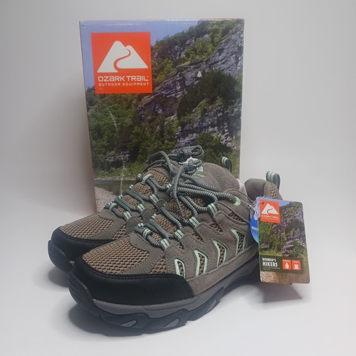 Ozark Trail Womens Hiking Shoes Size (8.5) Waterproof Leather OT Low (Taupe)