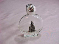 Glass Holy Water Bottle Lourdes Empty
