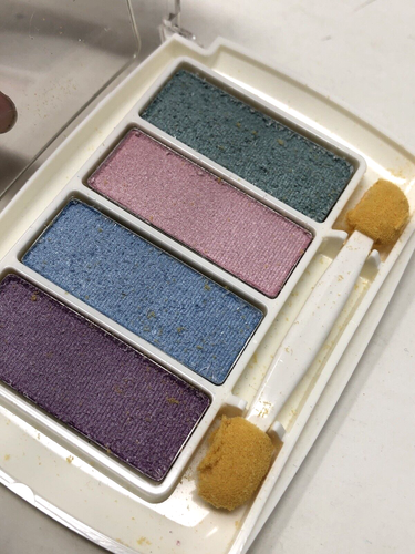 2 Vintage Maybelline Blooming Colors Eye Shadow Pastels Green Blue Purple NOS - Picture 3 of 7
