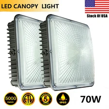 70Watt 45Watt LED Canopy Gas Station Ceiling Lighting, 5500K Parking Garage LED