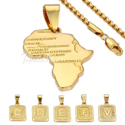 Gold Filled 26 Initial Letter A-Z Pendant Chain Necklace