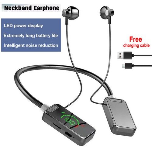 Wireless Bluetooth Neckband Headphone Super Bass Stereo Earphone Headsets Mic US - Zdjęcie 2 z 29