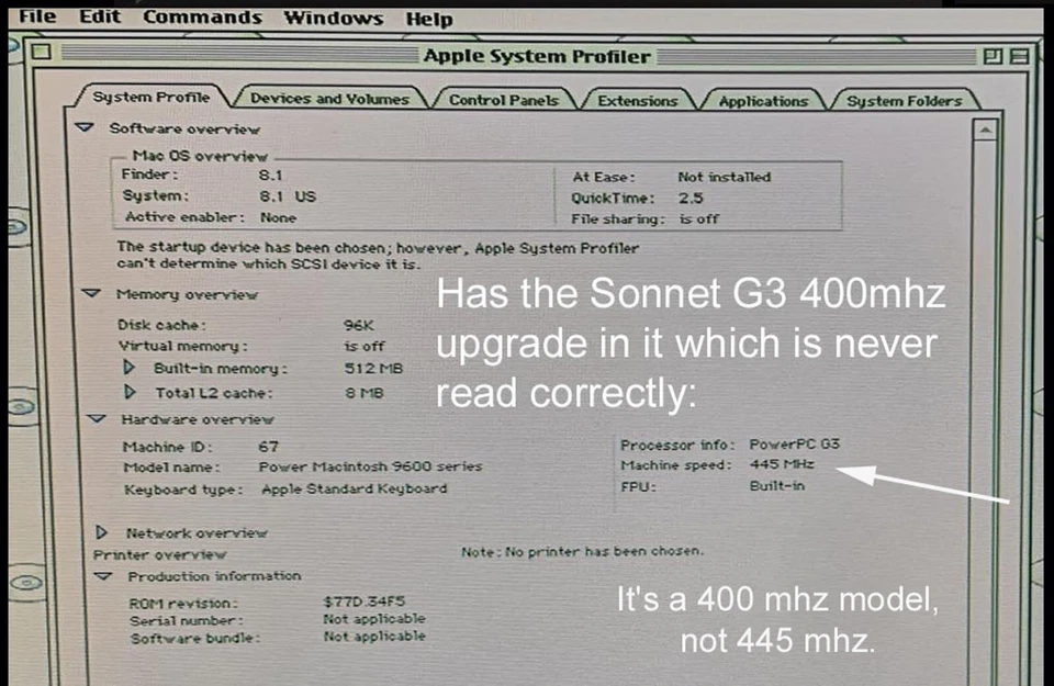 TESTED PowerMac 9600 Upgrade PPCG3-400-5-K-06 Sonnet Crescendo G3 400mhz 400/512 - Image 3 of 4