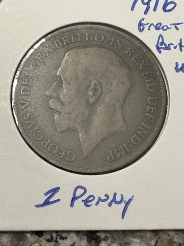 1916-1917 Great Britain (U.K) One Penny - Picture 2 of 5