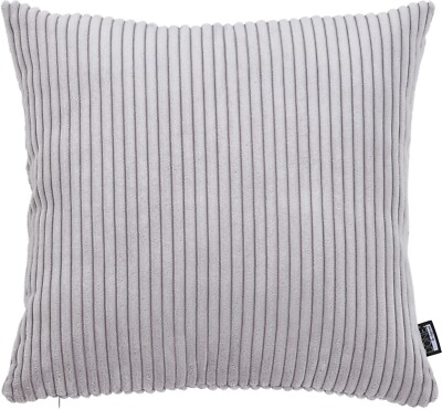 DONE Deko Kissen Hülle ZOOM Polyester Nylon Kordstoff silver 60x60cm
