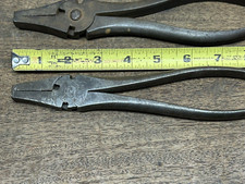 Lote DE COLECCIÓN de 2 ALICATES CORTADORES DE ALAMBRE DE ESGRIMA LINEMAN 8” Y 9,5”