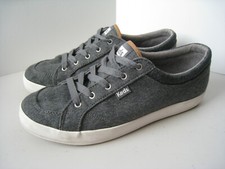 Keds Womens Center Sneaker Shoes Size 8.5 EU 39.5 Dark Gray Jersey Knit Lace Up