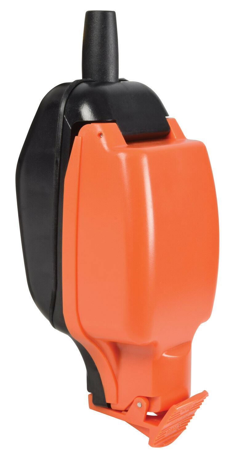 Weatherproof Mains Outdoor Garden Extension Lead IP54 Orange 1 Socket