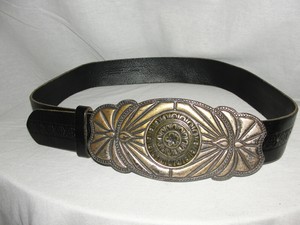 black floral belt