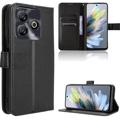 ZTE Blade A75 4G Carbon Fibre Phone Case with Magnetic Closure   Black