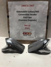 Original 1964-65-66-67 Oldsmobile Cutlassf85442 Convertible Header End Caps