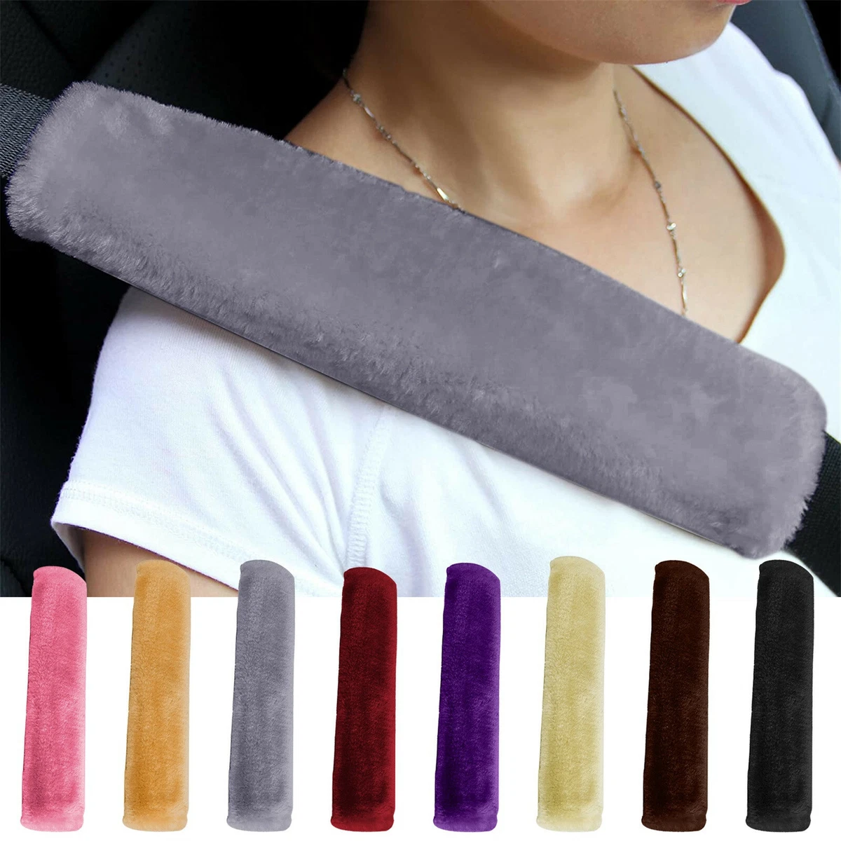 Sheepskin seat belt shoulder pad cheap