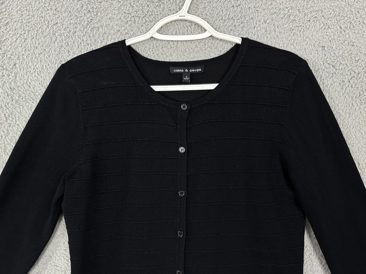 Cable and gauge black best sale cardigan