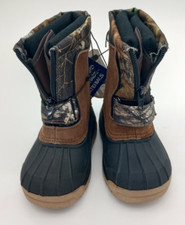 Ozark Trail Small Boys Size 7 Insulated Zipper Snow Boots Mossy Oak New w/tags