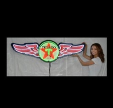 5 foot TEXACO WINGS Neon Sign Texaco Gas Station Garage Decor Men Petro Man Cave