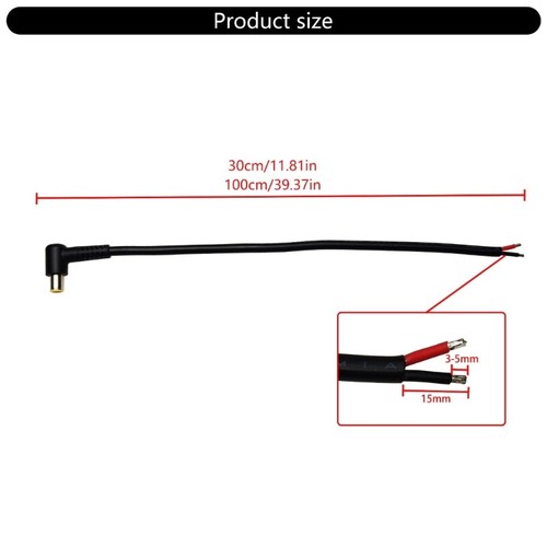 DC7909 Power Pigtails Cable 8mm Male Plug to Bare Wire Open End Power Supply - Afbeelding 7 van 9