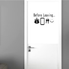BIBITIME "Before Leaving" Home Sign Vinyl Keys Sticker Living Room Wall Decal