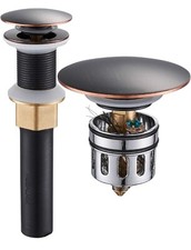 Bathroom Sink Drain, Vessel Sink Pop Up Drain With Detachable Basket Stopper