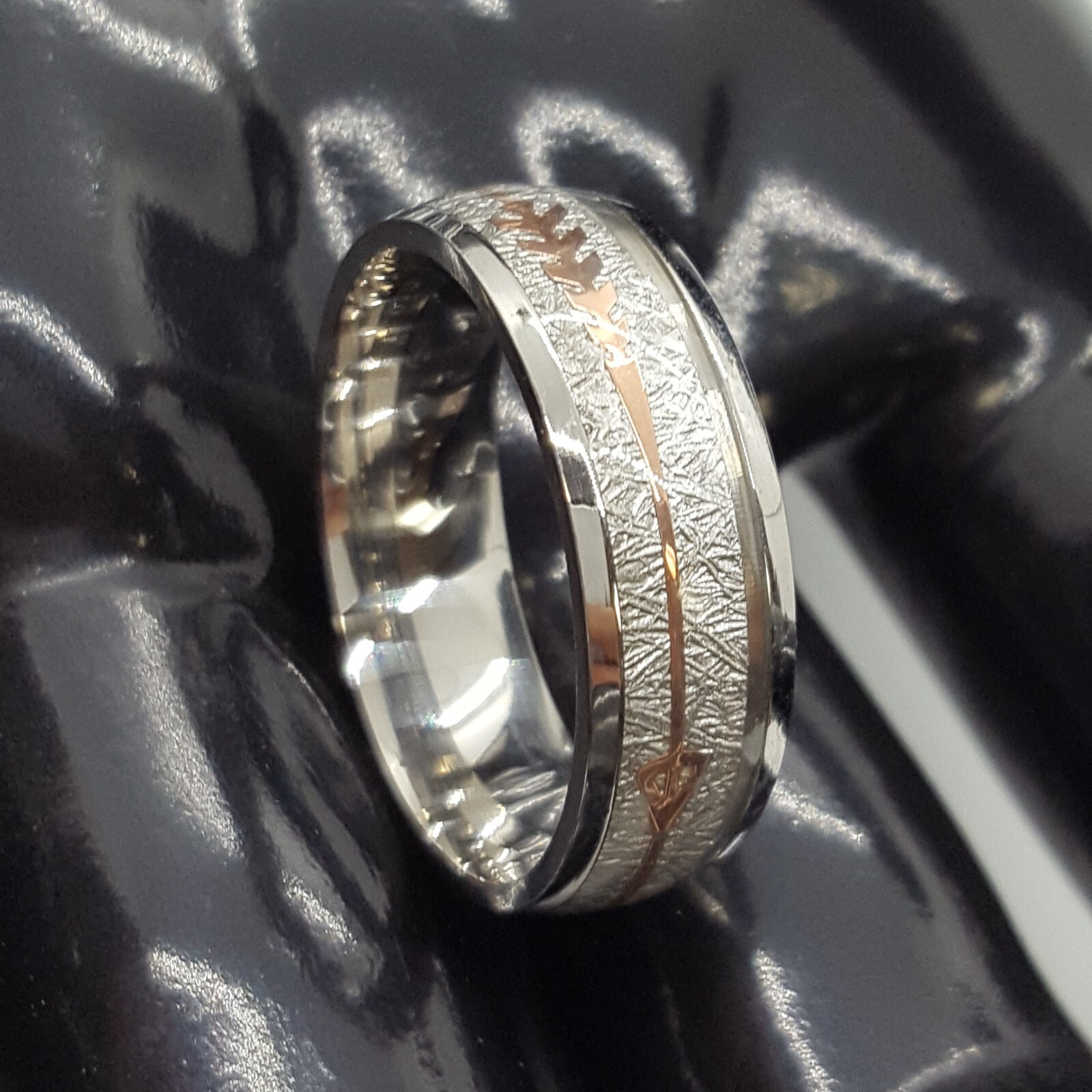 FASHION RING TUNGSTEN WEDDING BAND 8MM FIBER GEAR CARBIDE Men/Women Size 6-13#51-image