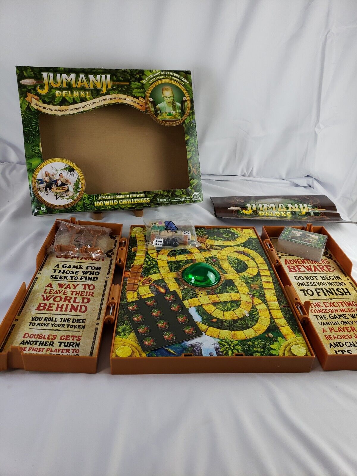 Jumanji Deluxe Game, Immersive Electronic Version of The Classic Adventure  Movie Board Game, with Lights and Sounds, for Kids & Adults Ages 8 and up