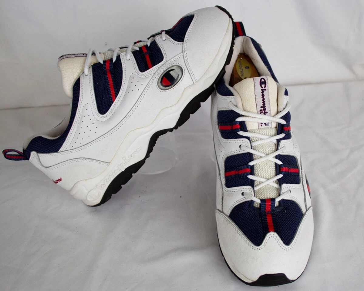 Red white and blue champion shoes hotsell