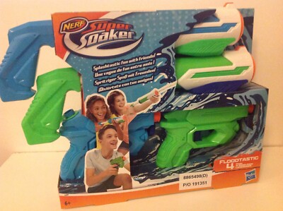 Nerf Super Soaker Floodtastic 4er Pack enthält 2 Tidal Tube und 2 Alphafire Neu